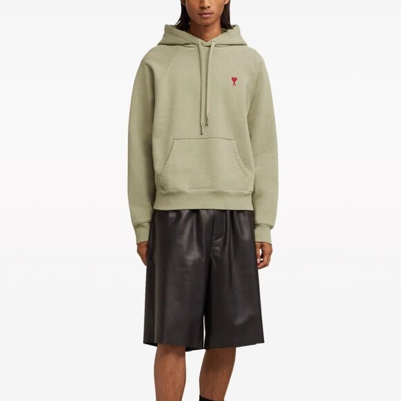 AMI Paris Ami de Coeur-embroidered hoodie SZ M - Picture 2 of 10